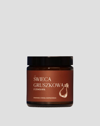 Mglife natural rapeseed wax candle with pear scent with chocolate - 1