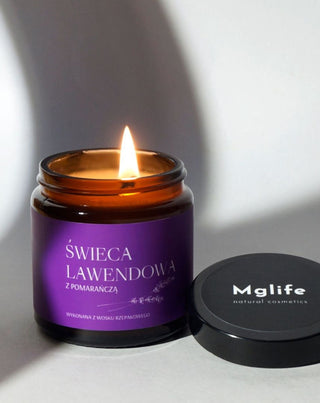 Rapeseed Wax Candle Lavender and Orange with 100% Cotton Wick Mglife - 2