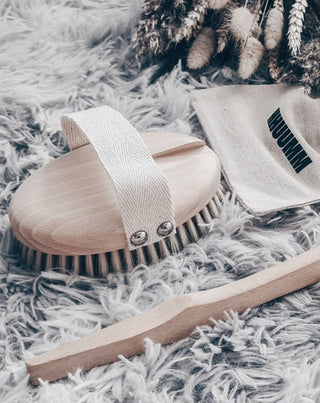 Body Massage Brush with Beech Wood and Detachable Handle no. 2 Hhuumm - 2