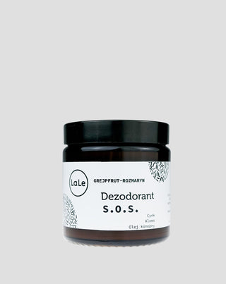 SOS deodorant cream with aloe and zinc - Grapefruit and rosemary regulating sebum secretion La-Le - 1