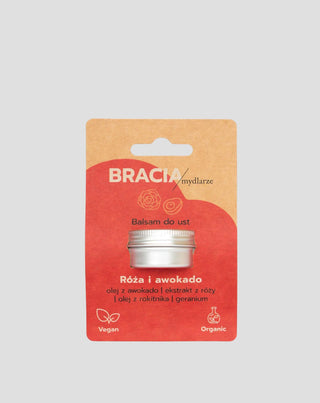 Regenerating lip balm rose and avocado with vitamin E Bracia Mydlarze_4 - 4
