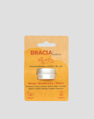 Fruity sorbet for dry and chapped lips cherry mango and mandarin Bracia Mydlarze_5 - 5