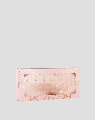 Silk Sleeping Eye Mask Decorated with Crystals – Rose Gold Crystallove_4 - 4