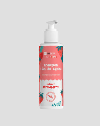 Shampoo and body wash gel 2in1 for children with strawberry scent HiSkin - 1