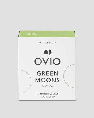 Aquamarine-mint green zero power monthly coloured contact lenses Green Moons No. 2 Ovio - 1
