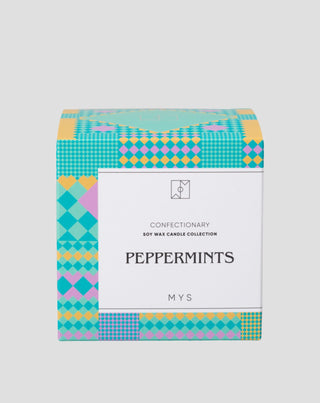 Mys peppermints scented soy candle in a ceramic pot - 1
