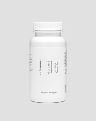 Glycine supplement to support sleep quality and ease falling asleep, regeneration, and collagen production 1000 mg/day Nutridome 60 pcs. - 1