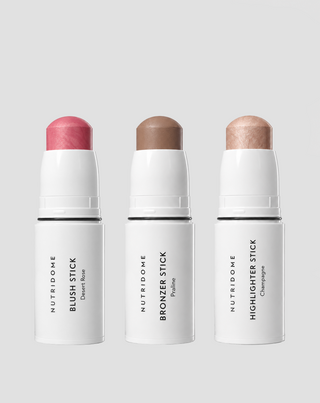 Face makeup and contouring set: bronzer, blush and highlighter sticks, Nutridome - 1
