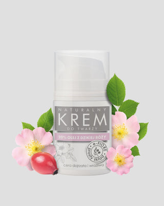 Natural face cream with wild rose to rejuvenate and improve skin firmness E-Fiore - 1