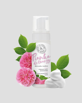 Rejuvenating facial cleansing foam with E-Fiore Damask Rose - 1