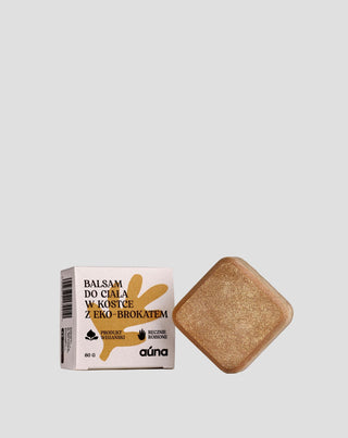 Gently tanning body balm bar with bacuri butter and eco glitter Auna - 1