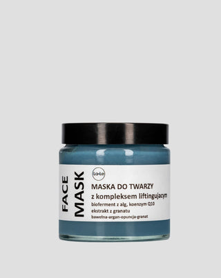 Lifting face mask with bioferment of algae, coenzyme Q10 and pomegranate extract La-Le