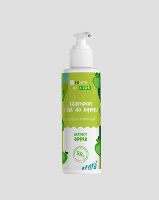 Shampoo and body wash gel 2in1 for children with apple scent HiSkin - 1