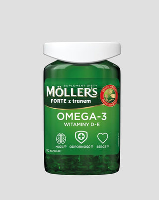 Dietary supplement with Omega-3 acids and vitamin D - E Forte Moller's 112 capsules. - 1