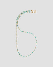 Eyeglass chain with natural stones African turquoise and amazonite Mys