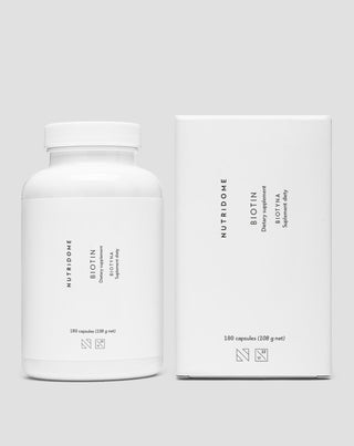 Biotin capsules 2500 mcg vitamin H for hair, skin and nails Nutridome 180 pcs - 2