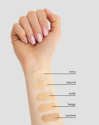 Nutridome 12-hour light mattifying full-coverage face foundation for porcelain skin 01 ivory - 3