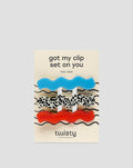 marbled, blue, red 