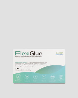 Dietary supplement for joints, cartilage and bones with glucosamine and frankincense extract Gardenpharm FlexiGluc 30 capsules - 1
