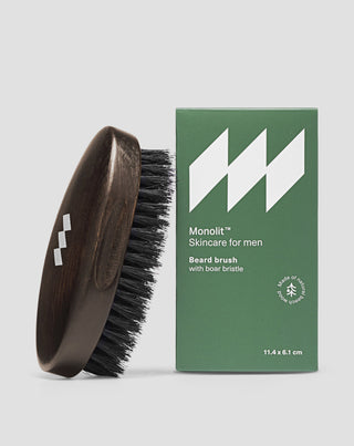 Beechwood beard punch with natural boar bristles Monolith - 4
