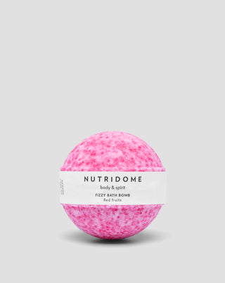 Sparkling bath ball with nourishing oils to moisturize the skin Nutridome Red Fruits - 2