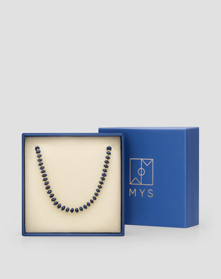 Gold-plated eyeglass chain with lapis lazuli Mys_1 - 5
